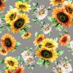 BLOOMING SUNFLOWERS ON MINKY