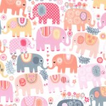 HAPPY ELEPHANTS on MINKY - 24 yard minimum - Contact your account manager to purchase