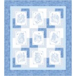 Darling Beauty Breeze Quilt feat Sweet little bunny by Brenda Plaster