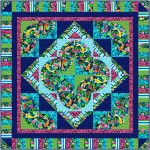 Tranquility Quilt Koi Pond by Marsha Evans Moore /49.5"x49.5" - Free pattern available in July, 2022