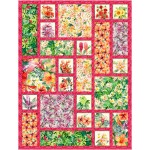 Tropical Floral Tiles Quilt feat. Tropical Sonata by Ladeebug Design