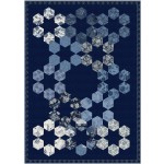 Honeycomb Blue Flowers Quilt by Ladeebug Designs feat. True Blue