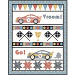 Race Day Vroom! Quilt by Swirly Girls Design /46"x59"