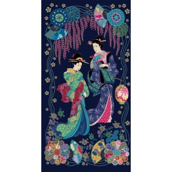 MOONLIT KIMONO PANEL -24" REPEAT