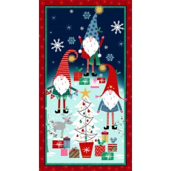 HOLIDAY GNOMES - 24" Panel