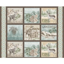 PINE FOREST PATCHWORK - 24" REPEAT