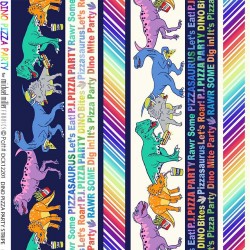 DINO PIZZA PARTY STRIPE