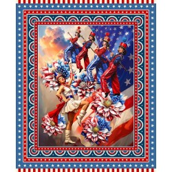 RED,WHITE & BEAUTIFUL PANEL 36" REPEAT