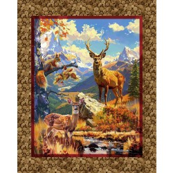 NORTHWOODS AUTUMN PANEL 44'' X 36''