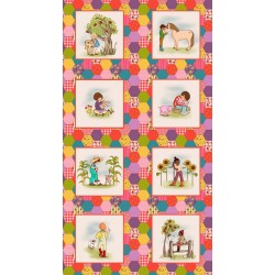 FARM PATCHWORK PANEL -24" REPEAT