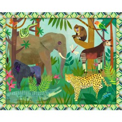 JUNGLE SCENE PANEL - 36" REPEAT