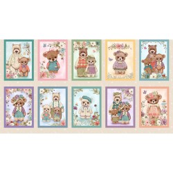 BEAR FAMILY VIGNETTES - 24" REPEAT