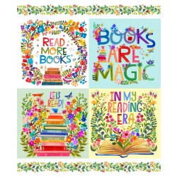 BOOKS ARE MAGIC PANEL -36" REPEAT