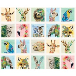 WILD LIFE PORTRAITS ON MINKY  - 24 yard minimum - Contact your account manager to purchase