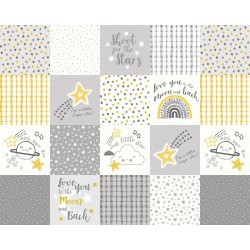 MY LITTLE STAR PATCH ON MINKY - 24 yard minimum - Contact your account manager to purchase