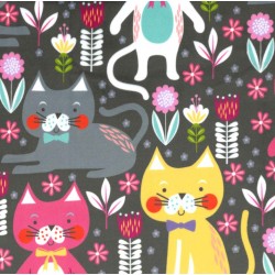KITTY GARDEN on MINKY - 24 yard minimum - Contact your account manager to purchase