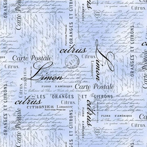 Limoncello Carte Postale Letters Writing Limon Lemons Oranges Fruits Citrons Script