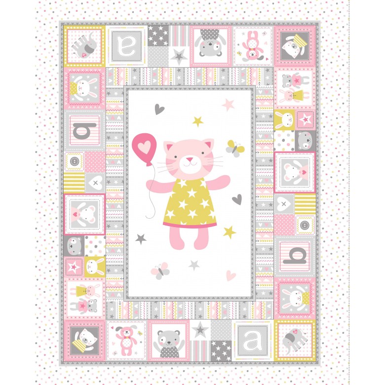 TINY TOTS by Michael Miller 100/% cotton panels puppy or cat