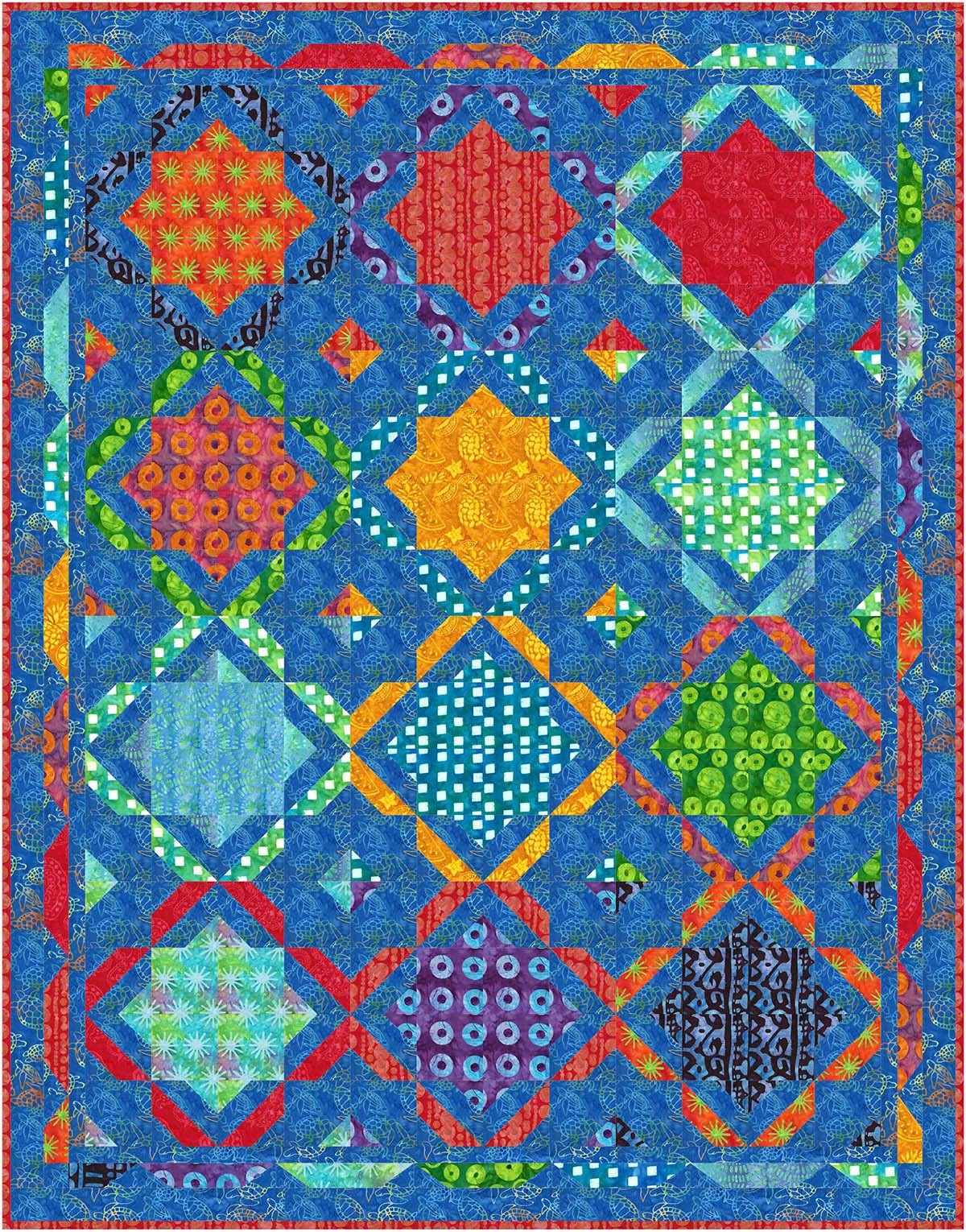 moroccan mosaic quilt by kristine poor batiks
