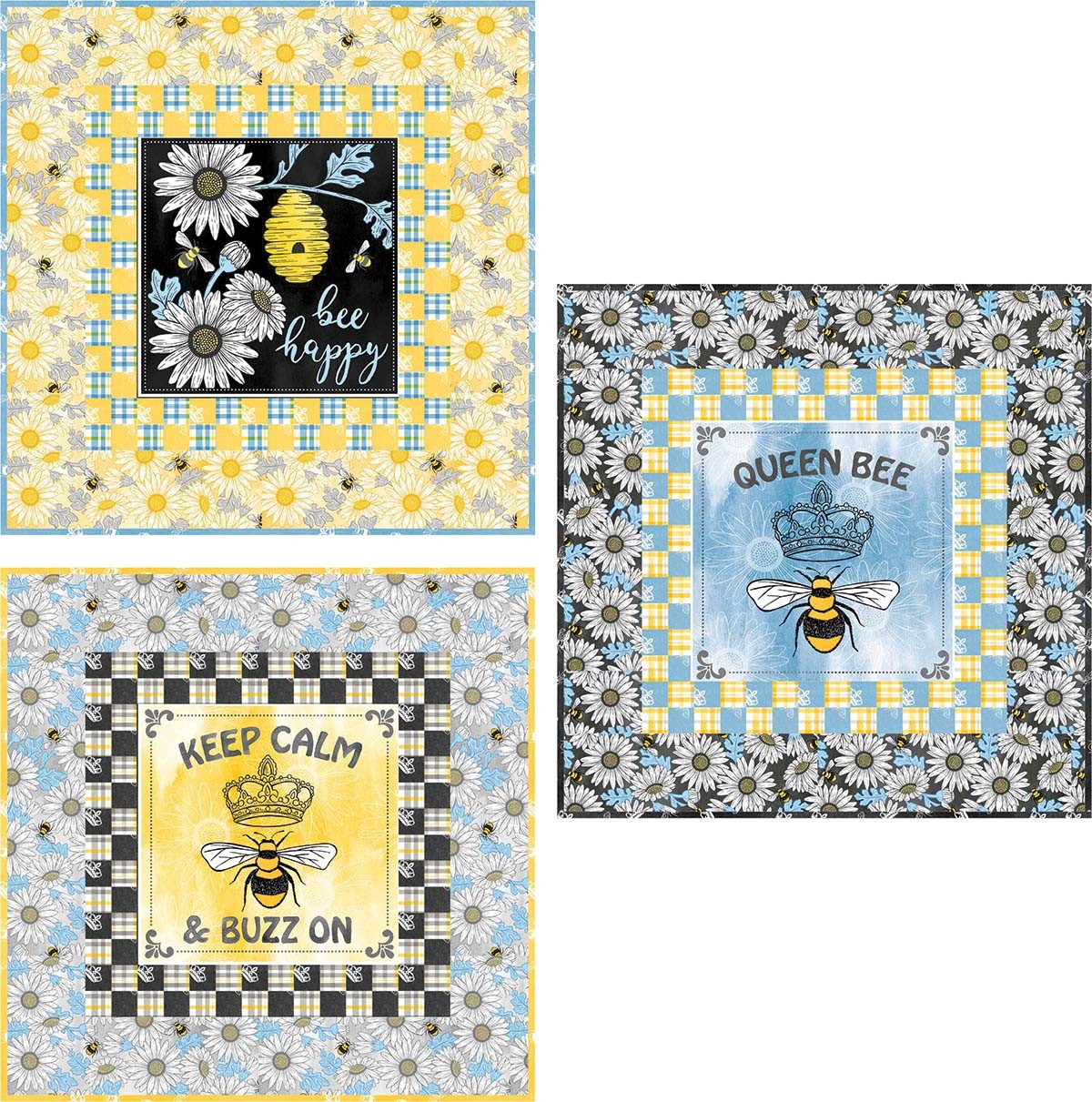 Bee Happy Mini Quilt Quilt by Susan Emory /20"x20" PROJECT