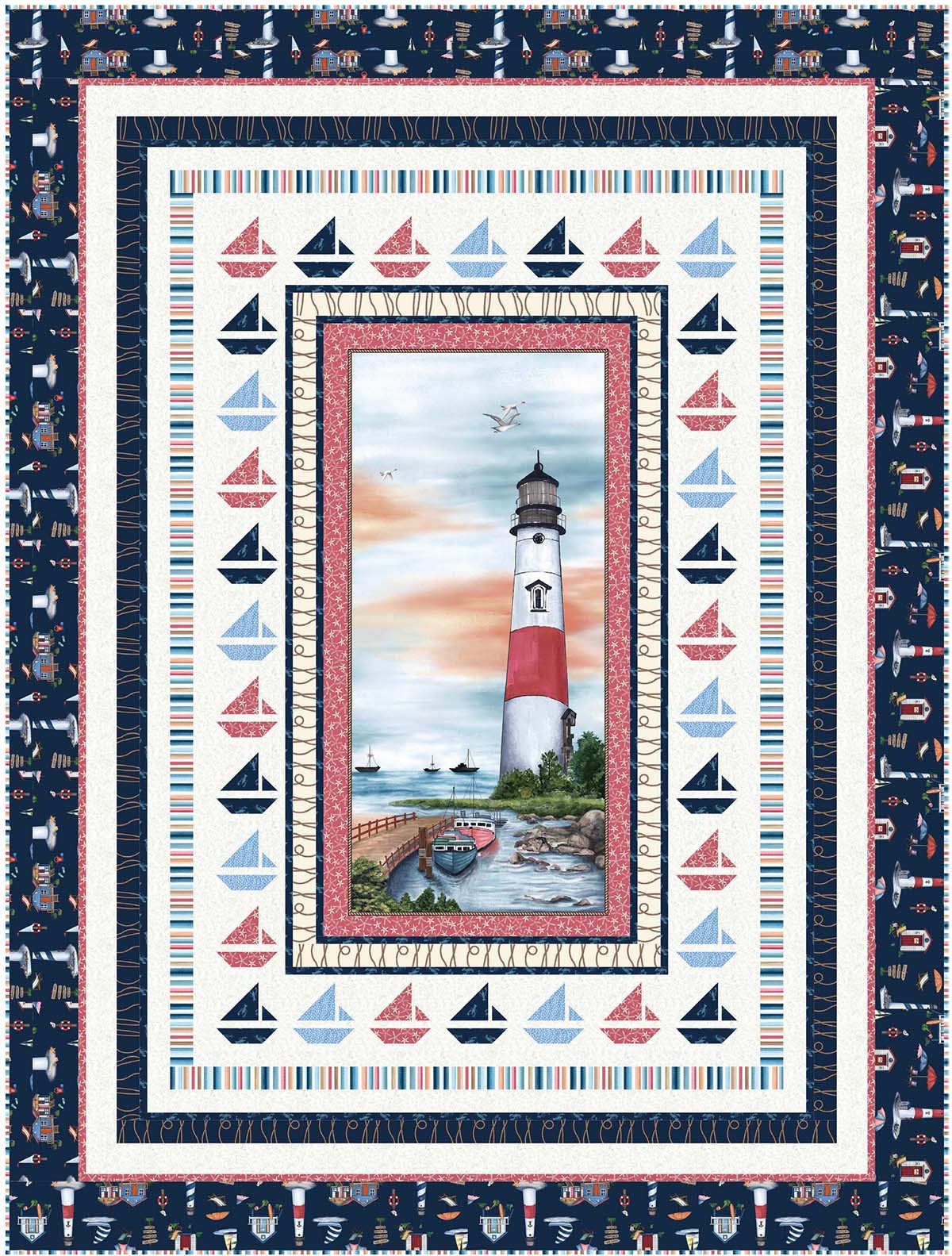 Coastal Dreams Quilt by Wendy Sheppard by the sea