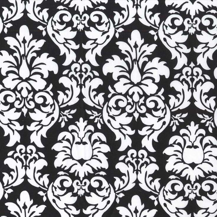 Cx3095 Dandy Damask Wallpaper Black Onyx Ebony Black And White
