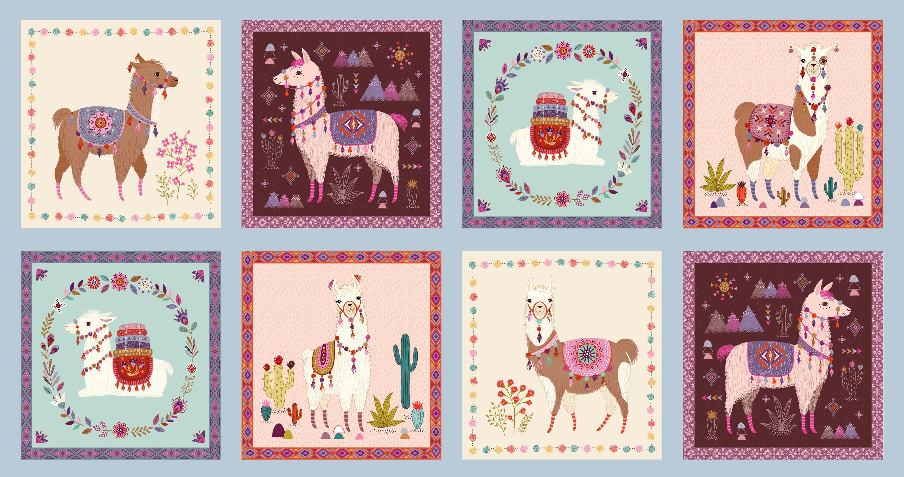 llama llove janna krupinski michael miller fabrics