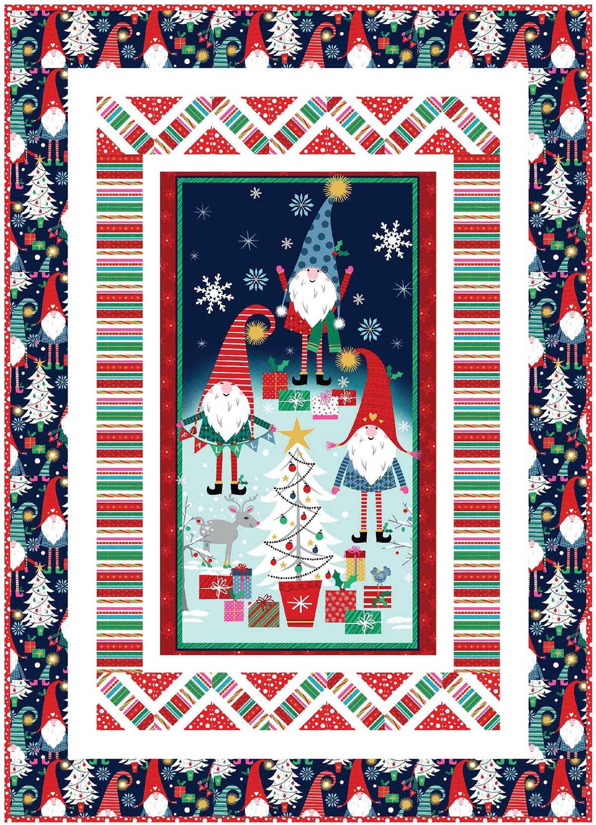 Do the Peppermint Twist Quilt by Natalie Crabtree a gnome to fa la