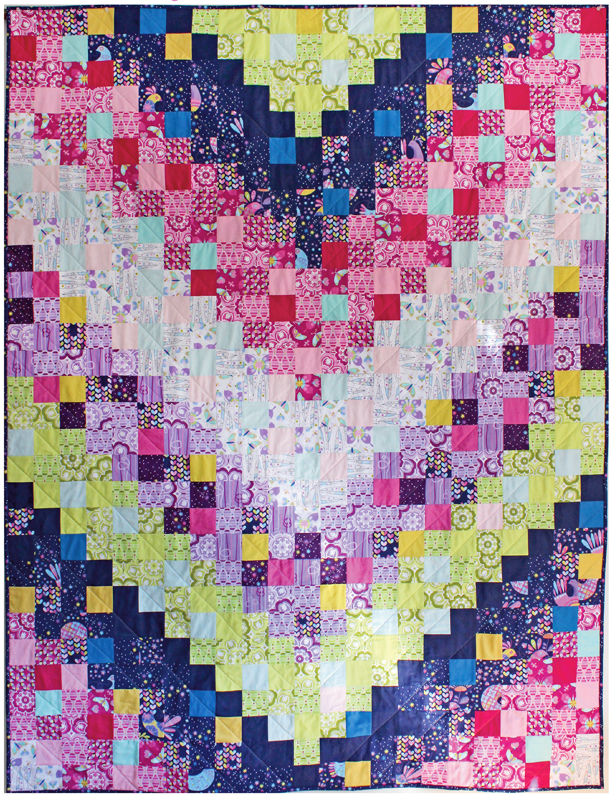 Flight Formation Quilt by Tamara Kate / 58x76"