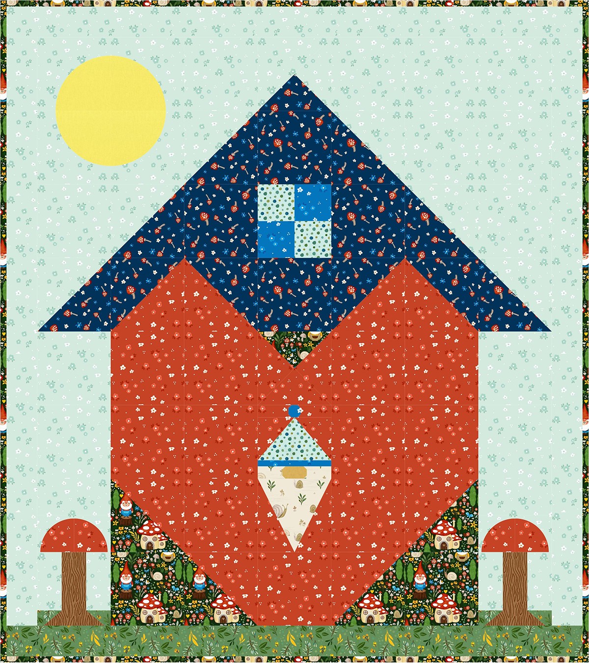 The Heart of a Gnome Quilt by Charisma Horton gnome sweet gnome