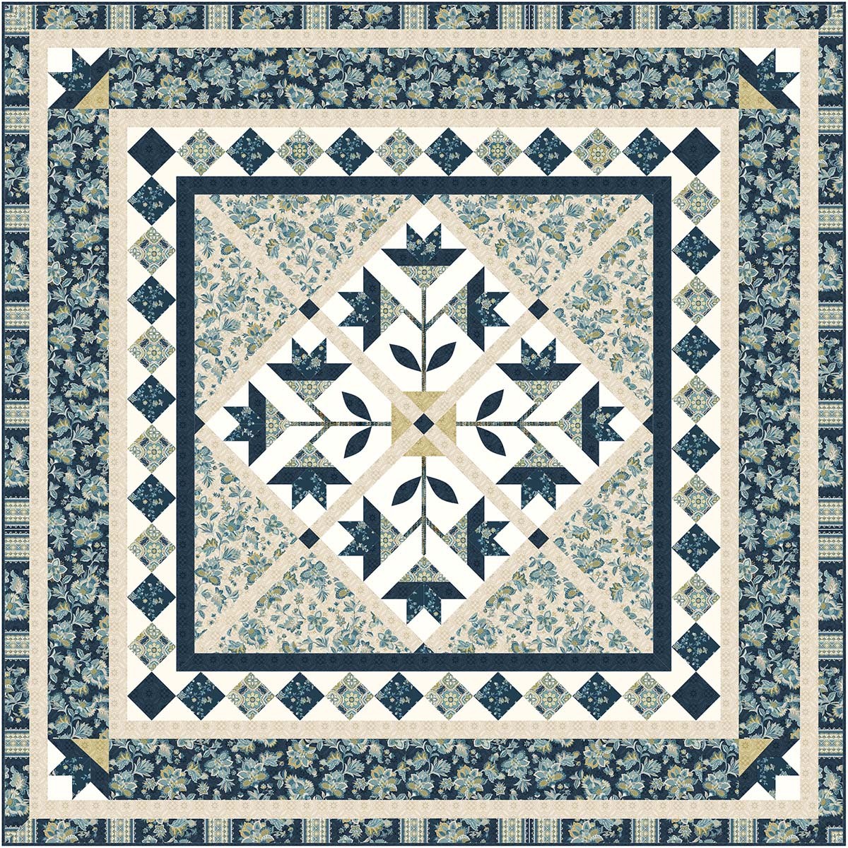 Queens's romance nite hampton court by Marsha Evans Moore quilt