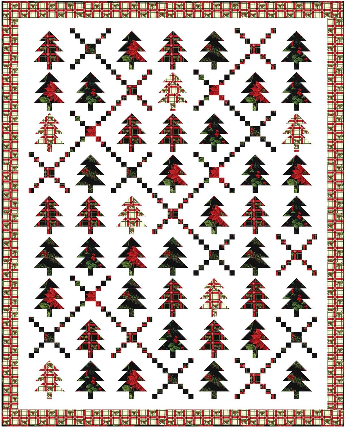 Holiday Forest Quilt by Wendy Sheppard /66"x82" FREE PROJECT