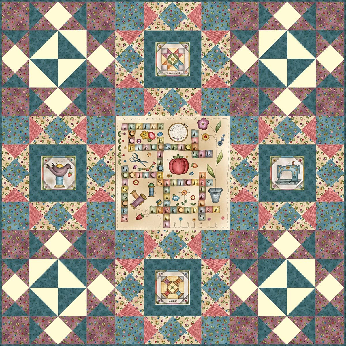 I Have a Notion Quilt born to sew by Susan Emory