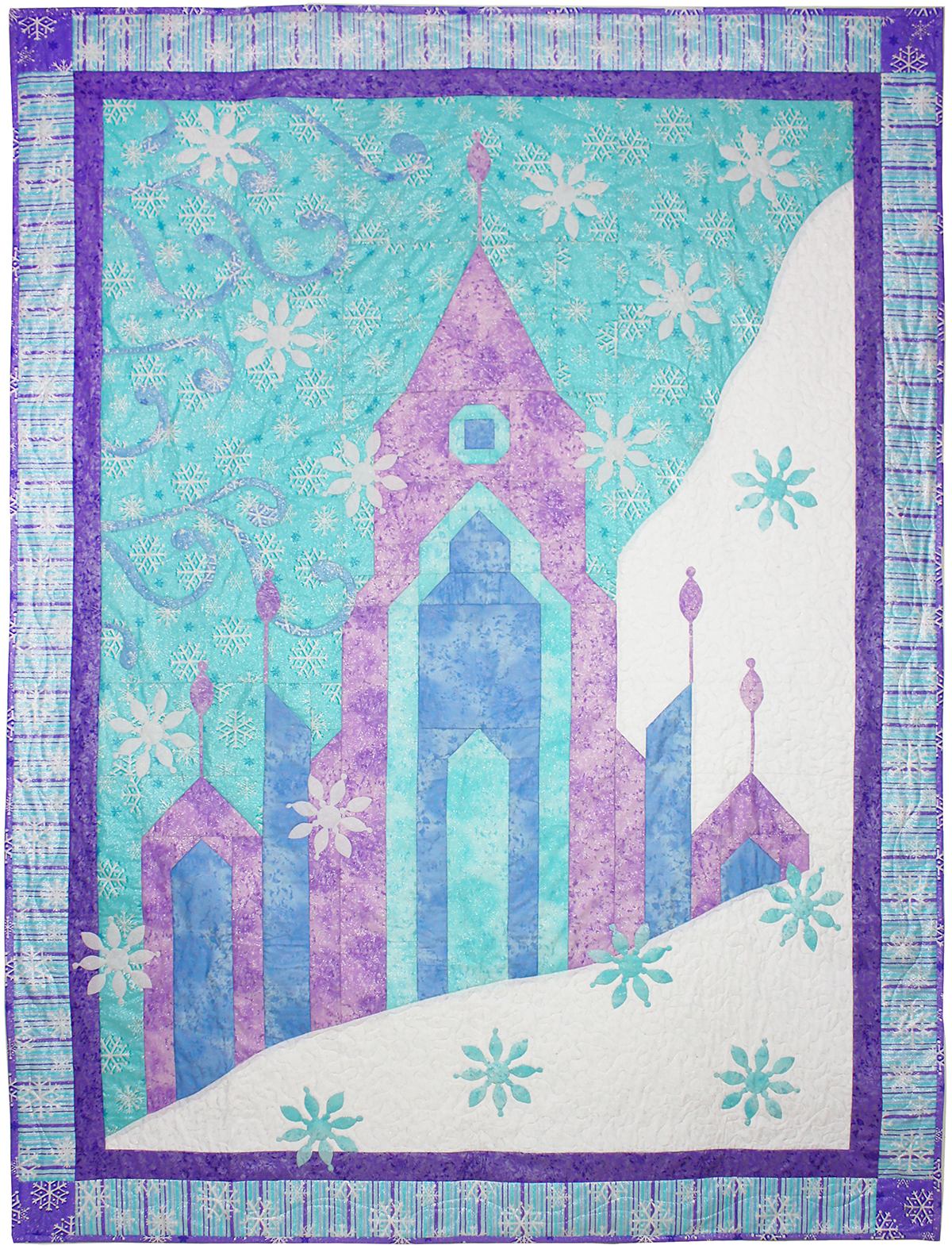 Ice Palace quilt winterfrost fairy frost castle frozen christmas holidays