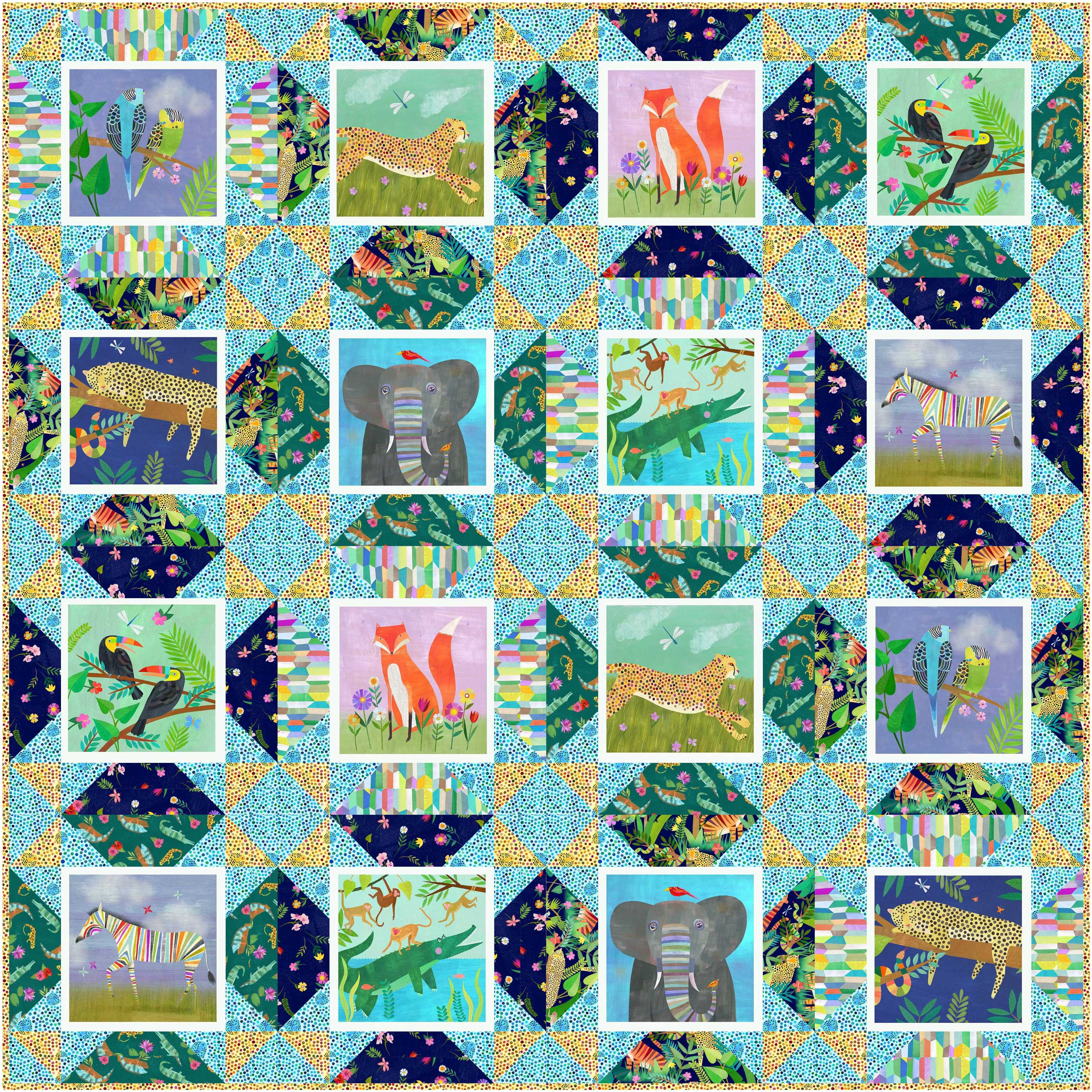 Talking Block Pattern Block Talk Stars feat. Jungle Menagerie By Swirly Girls Design Kitting ...