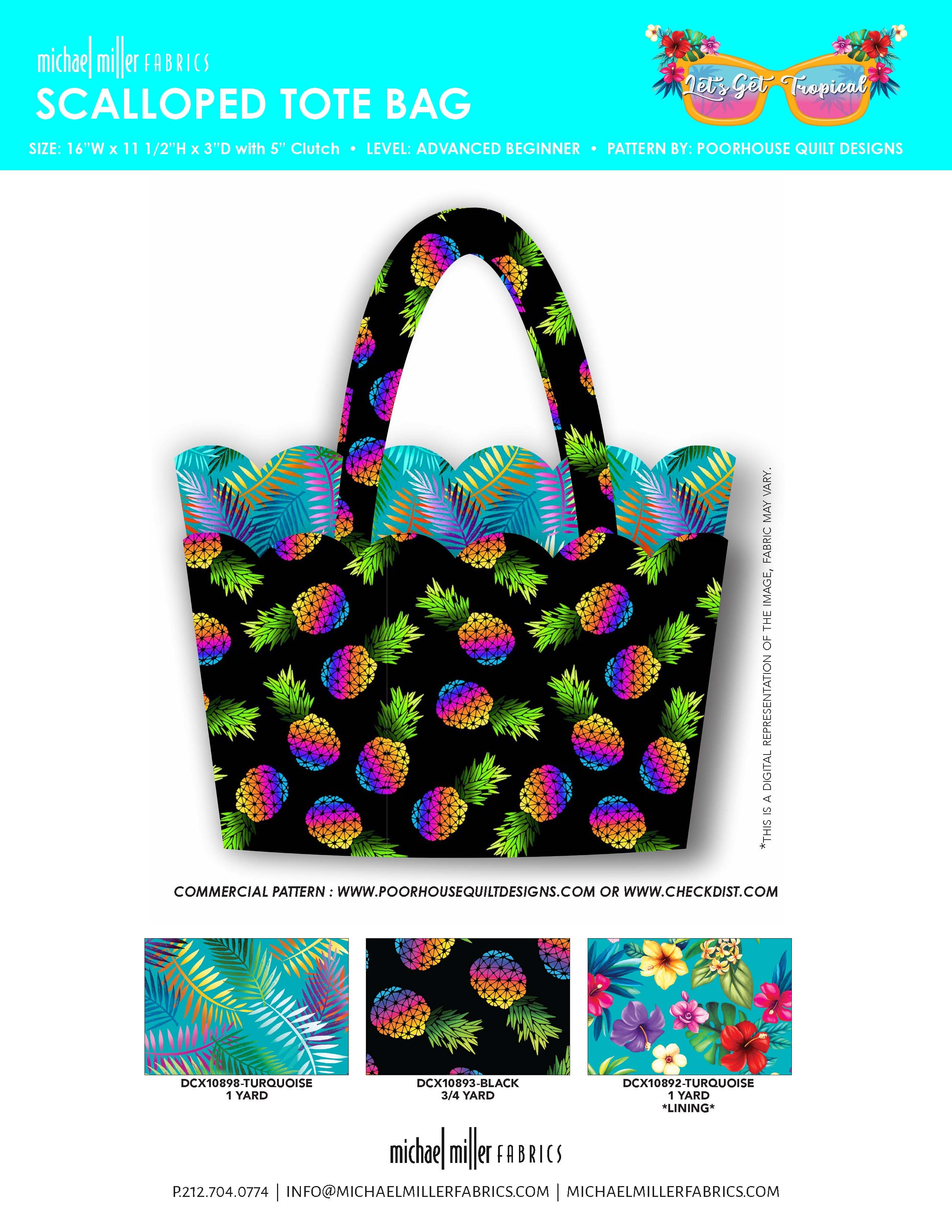 Scalloped tote top