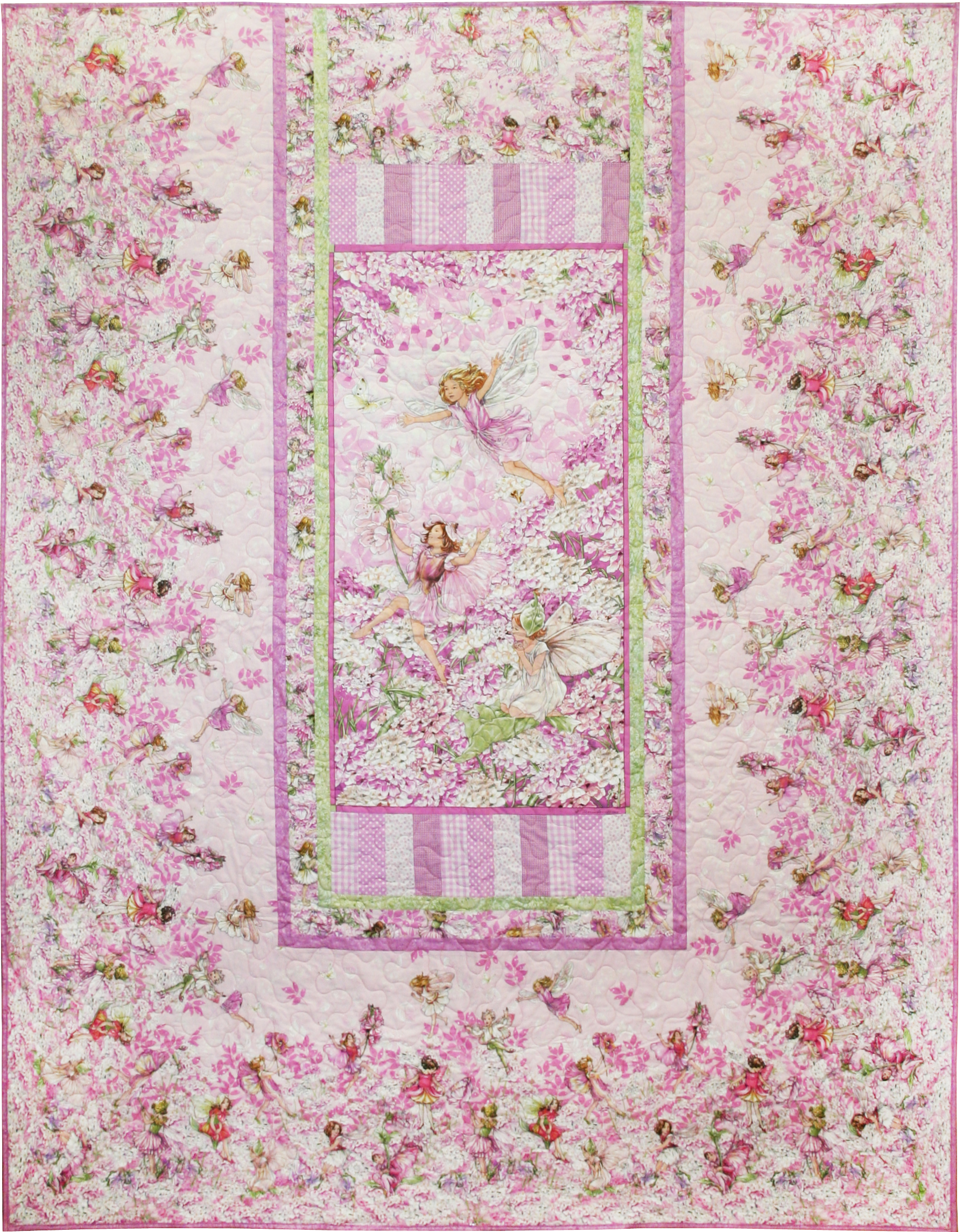 PERIWINKLE FAIRIES Quilt KIT Flower Fairy 3 Fabric Substitutions Free Pattern 