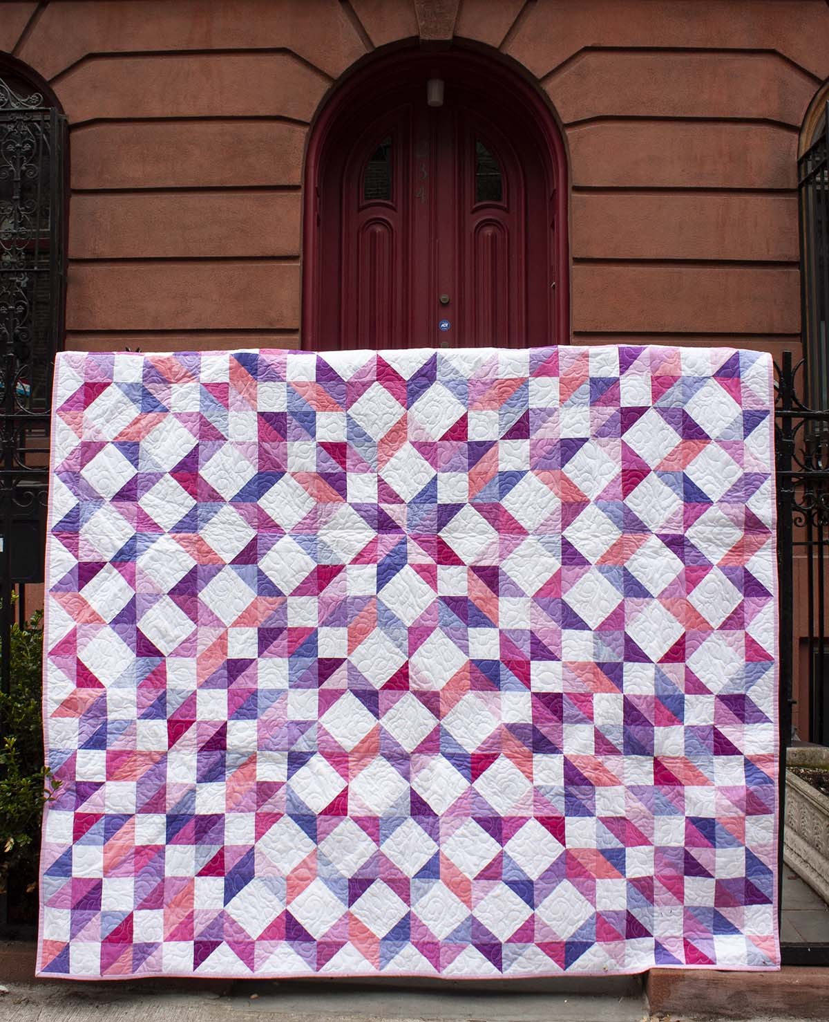 Purple Rain Quilt & Pillow Sham by Marsha Evans Moore cotton couture quilt