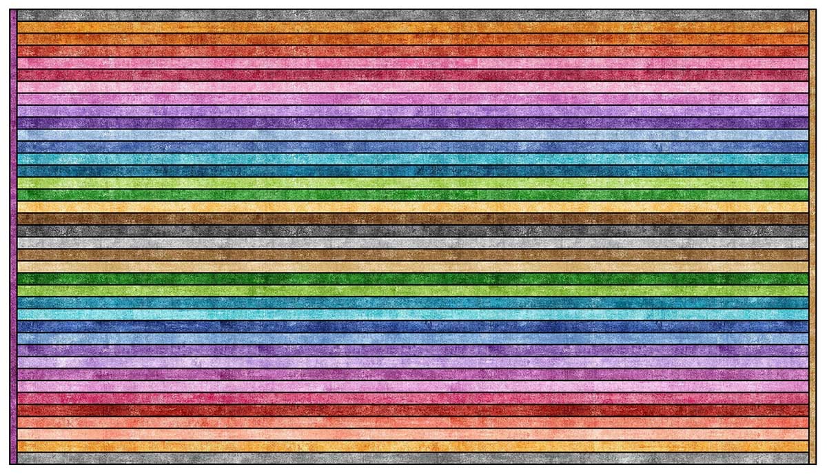 Rectangle jelly roll rug Fresco Quilt by rj designs