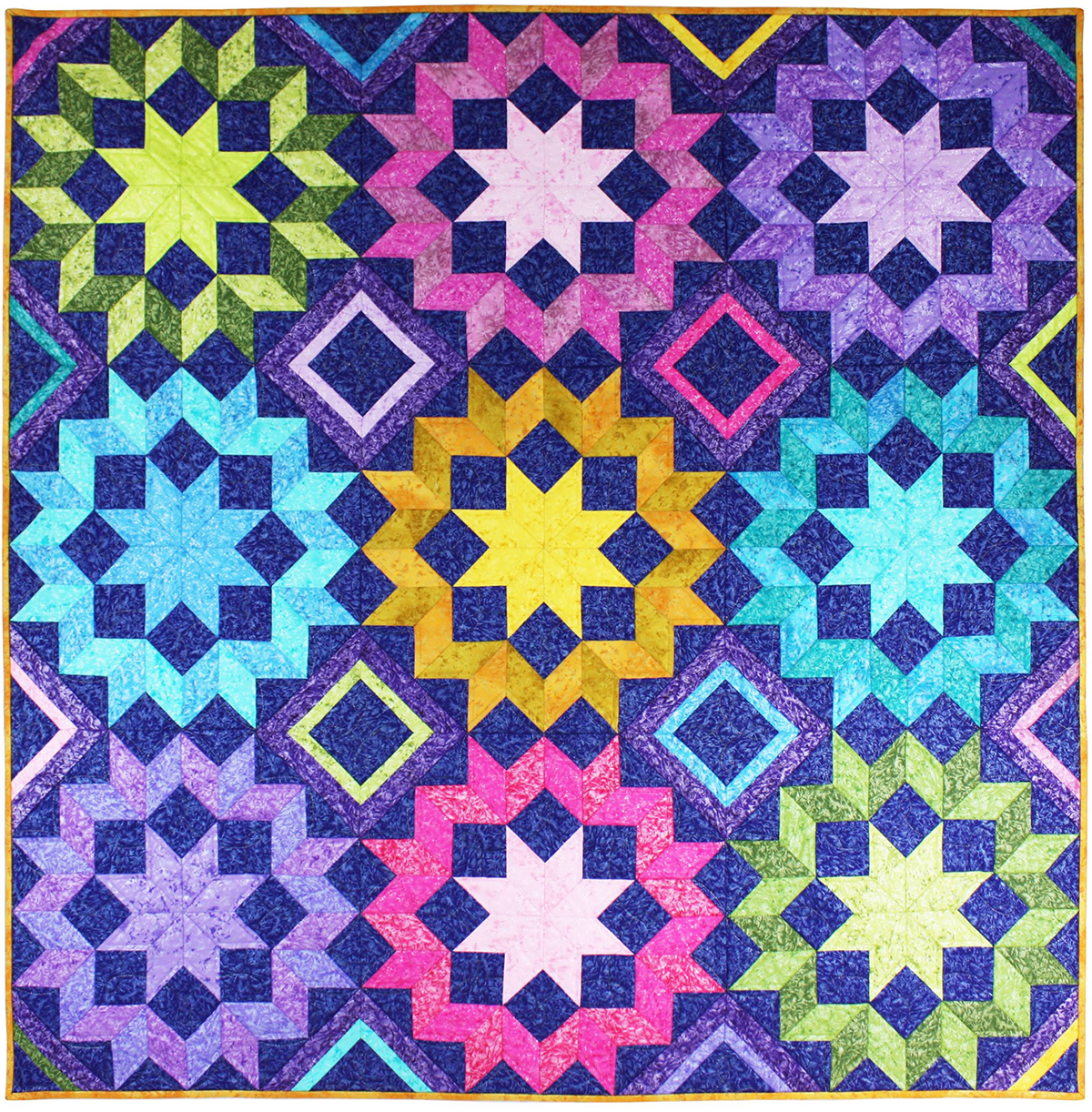 Star Frost Quilt by Marsha Evens Moore / 60x60"