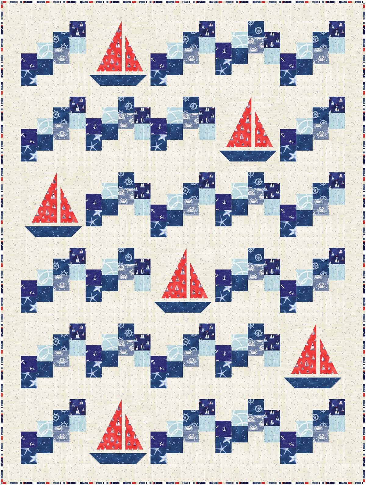 Sailing School- Vitamin Sea Quilt by Canuck Quilter Designs