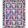 Beau the Squirrel Quilt  by everyday stitches / 41"x51"