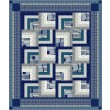 HIdden Cottage Boxes Quilt feat. Cottagecore Blue by Ladebug Design