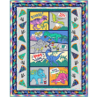 Let's Party quilt feat. Dino Pizza Party by Marsha Evans Moore
