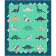 Dino Roar quilt feat. Dino Pizza Party by Slice of Pi Quilts