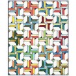 Fairy Frost Give it a Whirl - Crayon Box Quilt by Sam Hunter of Hunter's Design Studio /64"x80"