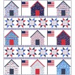 Independence Day hometown america quilt by Natalie Ctabtree /66"wx73"H 
