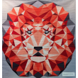 Jungle Abstraction Lion by Violet Craft  60x60"