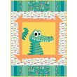 Sammy's Safari alligator - jungle safari quilt by Sassfras Lane Designs 40"x54"