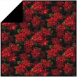 Scarlet Poinsettia - MINKY Strip Quilt /58"x58"